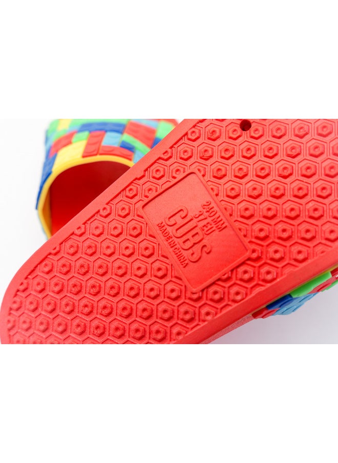 Printed Everyday Wear Eco-Friendly Pvc Slides For Boys Lightweight Easy To Wash And Anti-Slip Soles