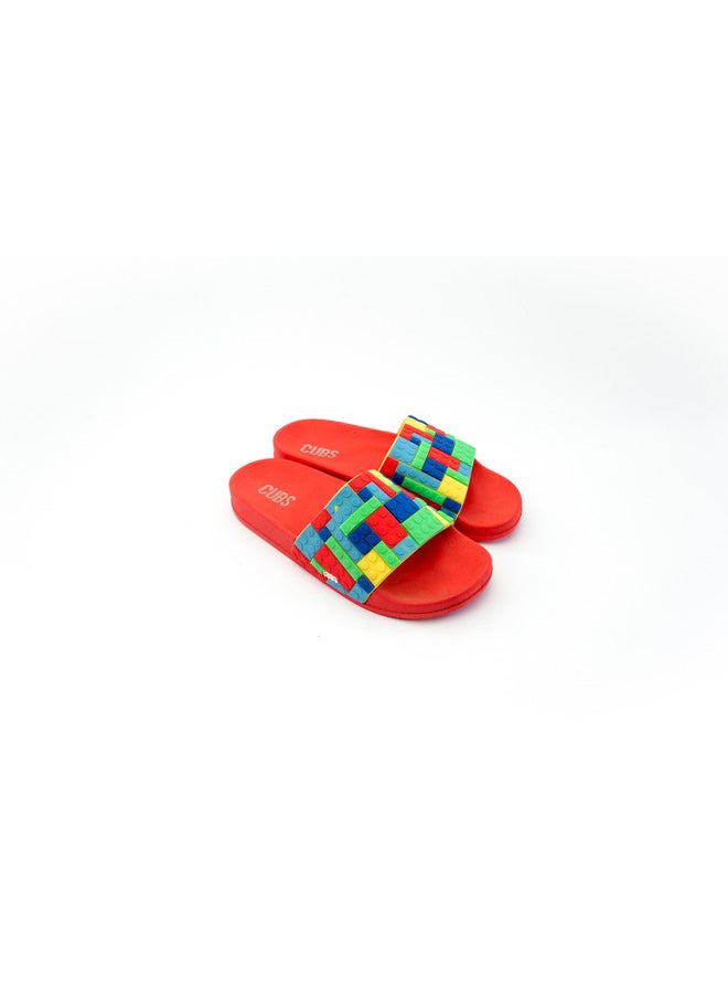 Printed Everyday Wear Eco-Friendly Pvc Slides For Boys Lightweight Easy To Wash And Anti-Slip Soles