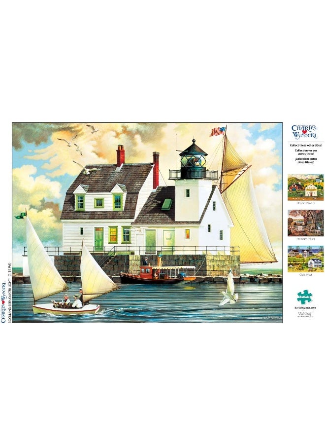 Buffalo Games Charles Wysocki Rockland Breakwater Light 1000 Piece Jigsaw Puzzle