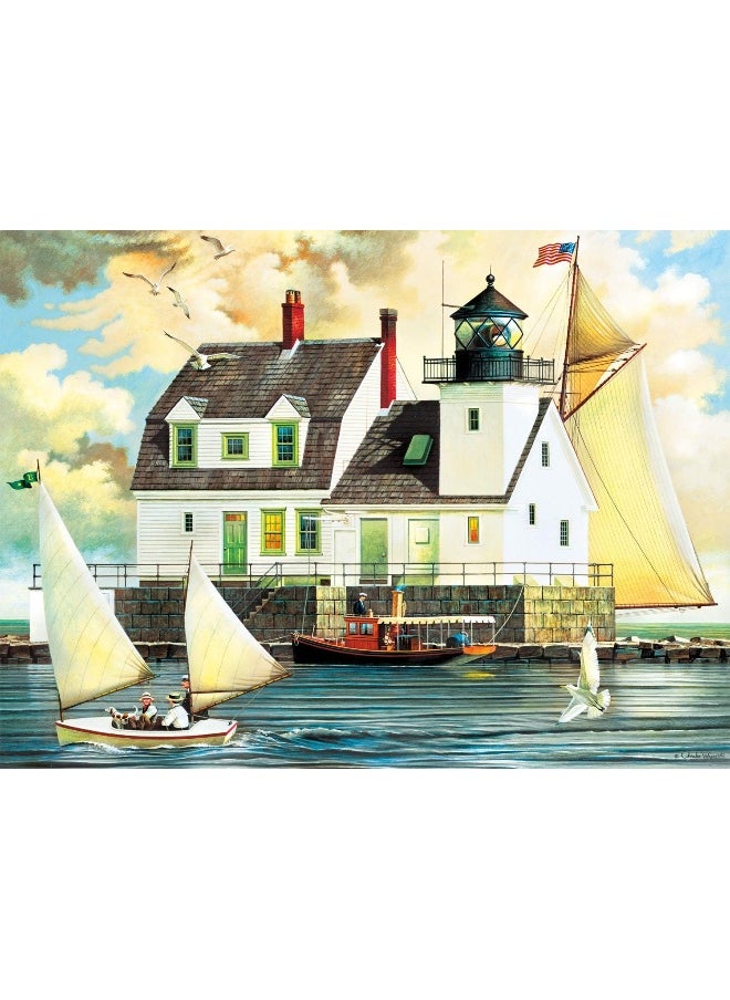 Buffalo Games Charles Wysocki Rockland Breakwater Light 1000 Piece Jigsaw Puzzle