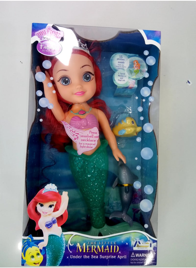 The Little Mermaid Doll For Girls - Multi Color