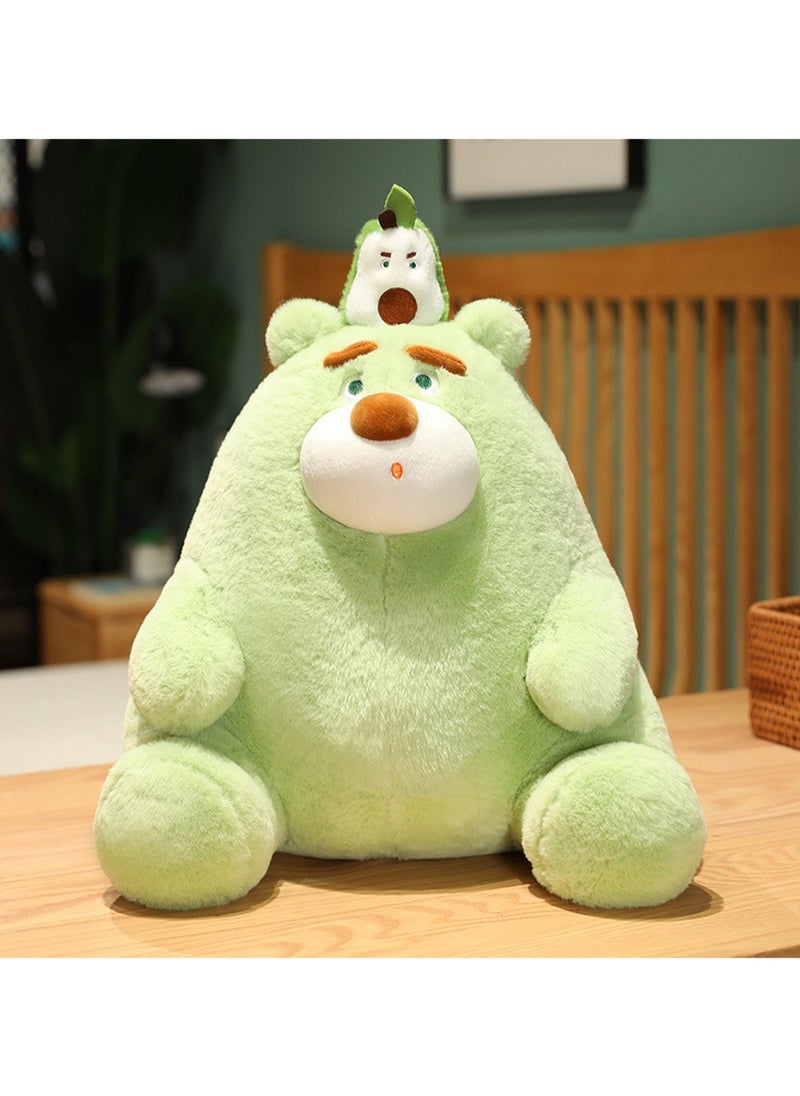 30 CM Cute Cartoon Bear Plush Toy Soft Stuffed Doll For Girls And Boys All Ages Gift（Green）