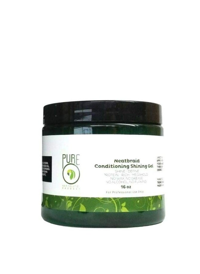 Pure O Natural Neatbraid Beauty Professional Conditioning Shining Gel 16 oz