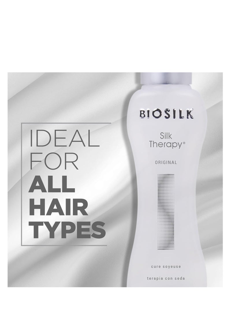 BioSilk Silk Therapy Original, Reconstructing Treatment For Adding Shine & Helping Prevent Split Ends, Sulfate, Paraben, & Cruelty-Free, 2.26 Oz