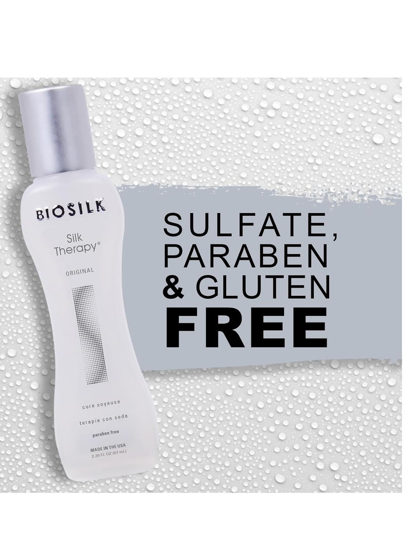 BioSilk Silk Therapy Original, Reconstructing Treatment For Adding Shine & Helping Prevent Split Ends, Sulfate, Paraben, & Cruelty-Free, 2.26 Oz
