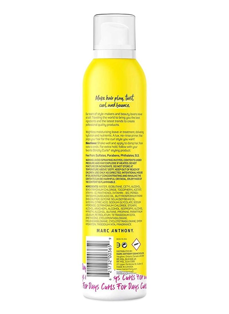 Marc Anthony Leave In Hair Treatment, Strictly Curls - 7-In-1 Treatment Foam for Curly Hair Defines, Defrizzes, Moisturizes, Detangles, Softens & Shines with Avocado Oil & Shea Butter - 7.1 Ounce