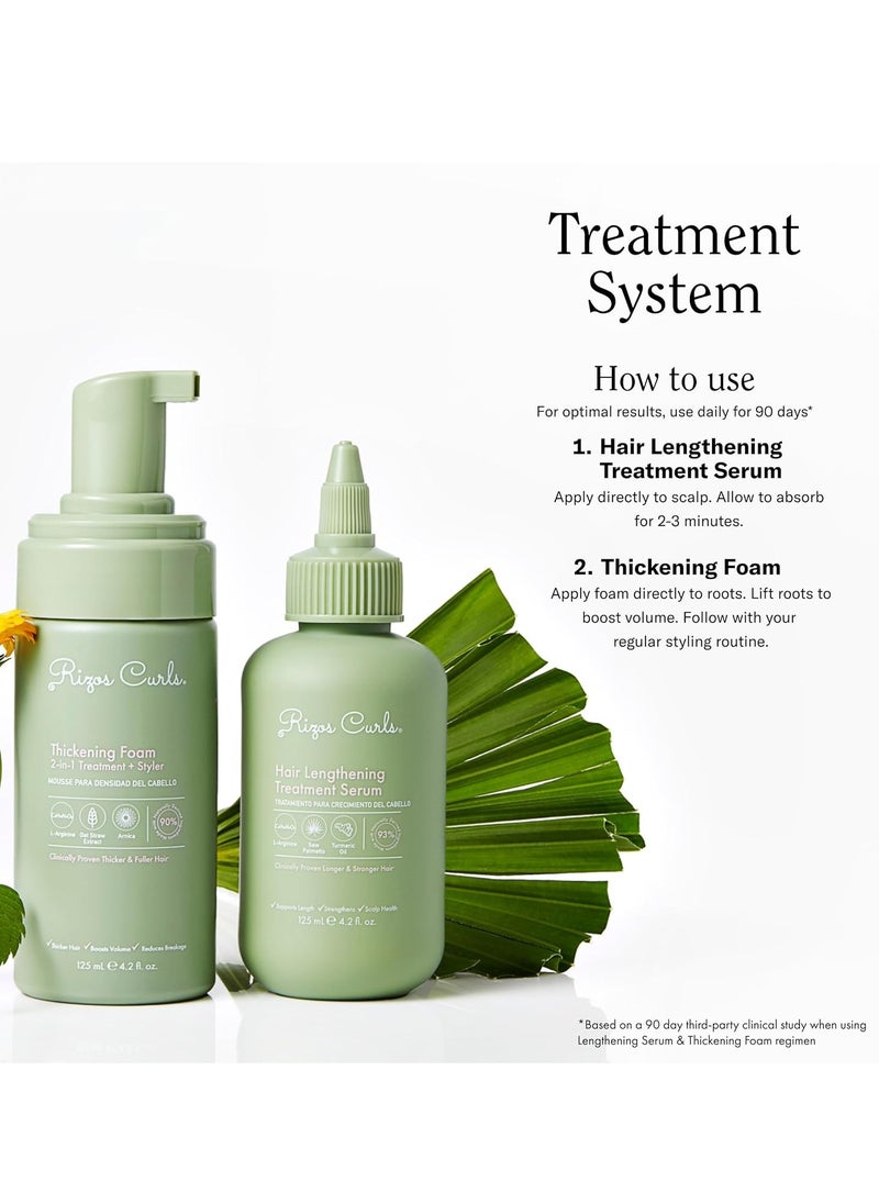 Rizos Curls Thickening Foam 2-in-1 Treatment + Styler, Improve Hair Thickness, Reduces Breakage, Boosts Volume At Roots & Improves Hair Health, 4.2 oz