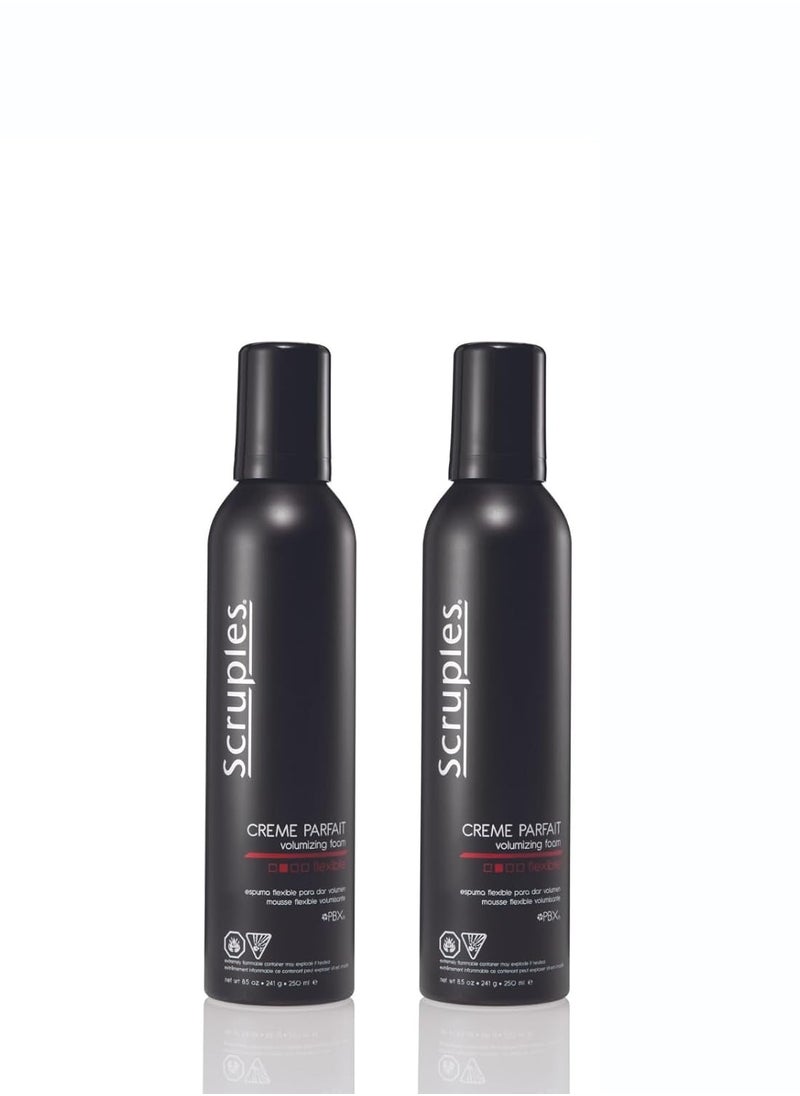 Scruples Creme Parfait Volumizing Foam - Rich & Weightless Styling Foam for Ultimate Smoothing Control, Hydration & Frizz-Free Hold - Alcohol-Free Hair Mousse for All Hair Types (Pack of 2)