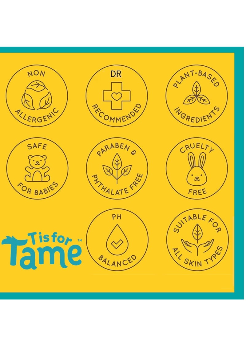 T is for Tame - Hair Taming Cream for Kids, All-Natural for Frizz & Flyaways, Coconut Oil, Leave-in Cream for Babies & Toddlers, Straight or Curly