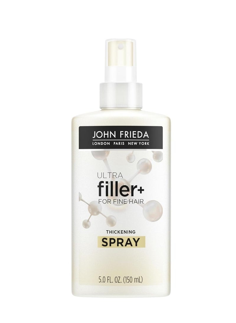 John Frieda ULTRAfiller+ for Fine Hair, Volumizing, Biotin and Hyaluronic Acid Hair Thickening Spray, 5 Oz