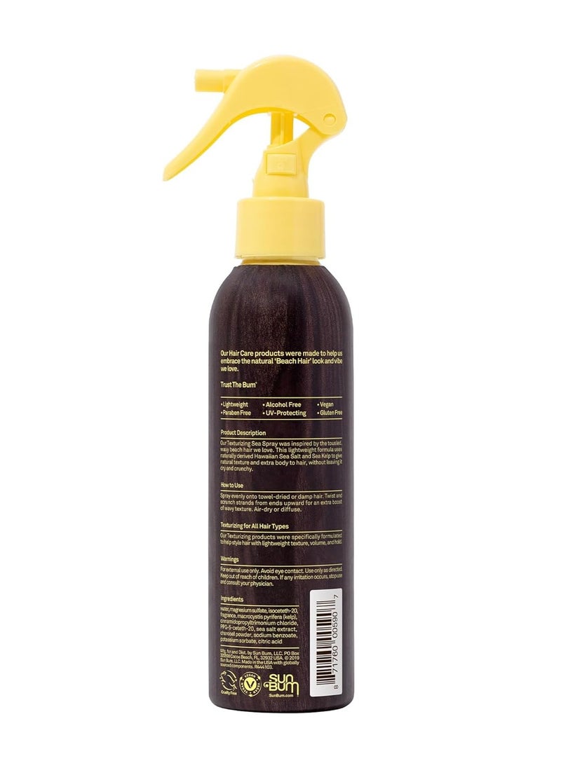 Sun Bum Sea Spray|Texturizing and Volumizing Sea Salt Spray | UV Protection With a Matte Finish | Medium Hold | For All Hair Types | 6 FL OZ Spray Bottle, Clear (80-41025)