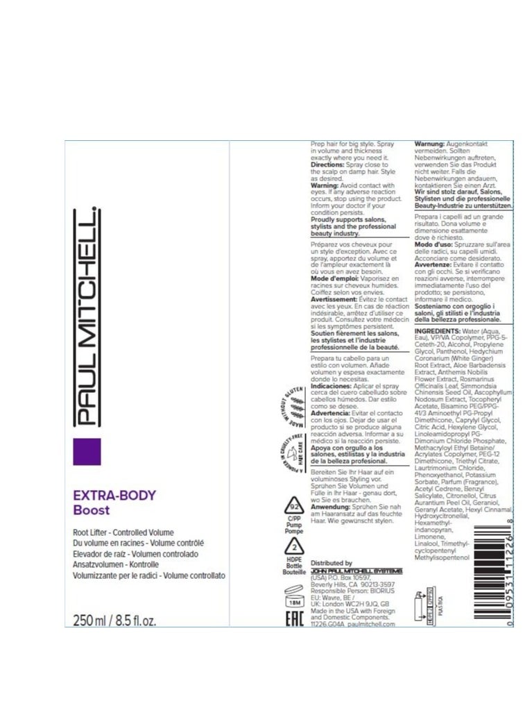 Paul Mitchell Extra-Body Boost Volumizing Spray, Lifts + Volumizes, For Fine Hair