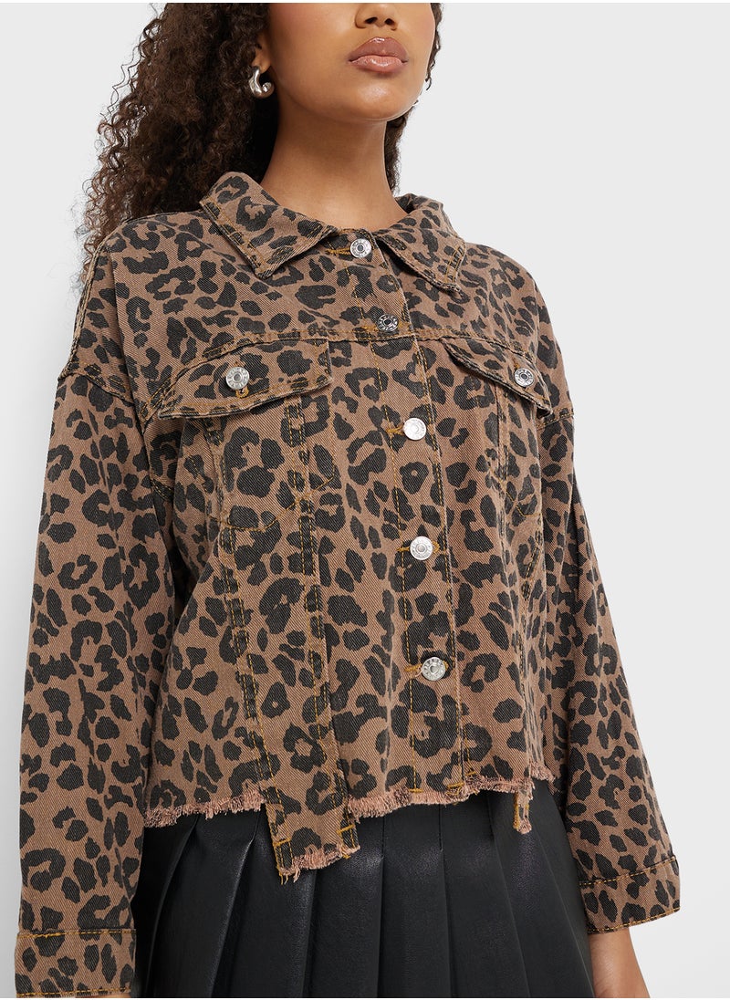 Leopard Print Oversize Jacket