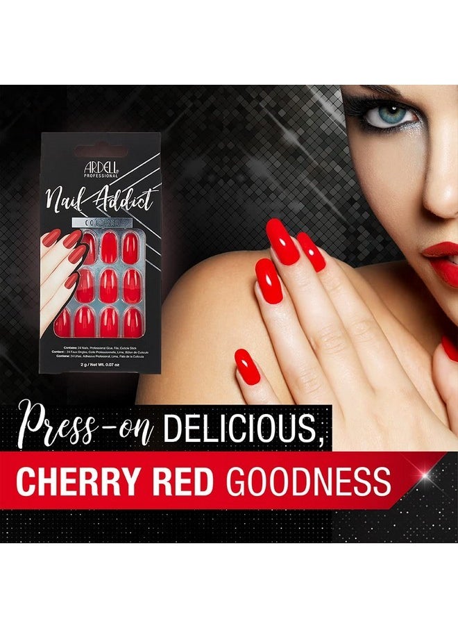 Nail Addict Artificial Nail Set, Cherry Red
