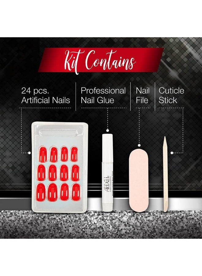 Nail Addict Artificial Nail Set, Cherry Red