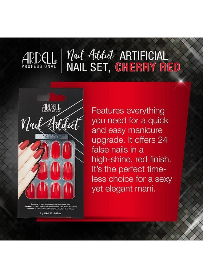 Nail Addict Artificial Nail Set, Cherry Red