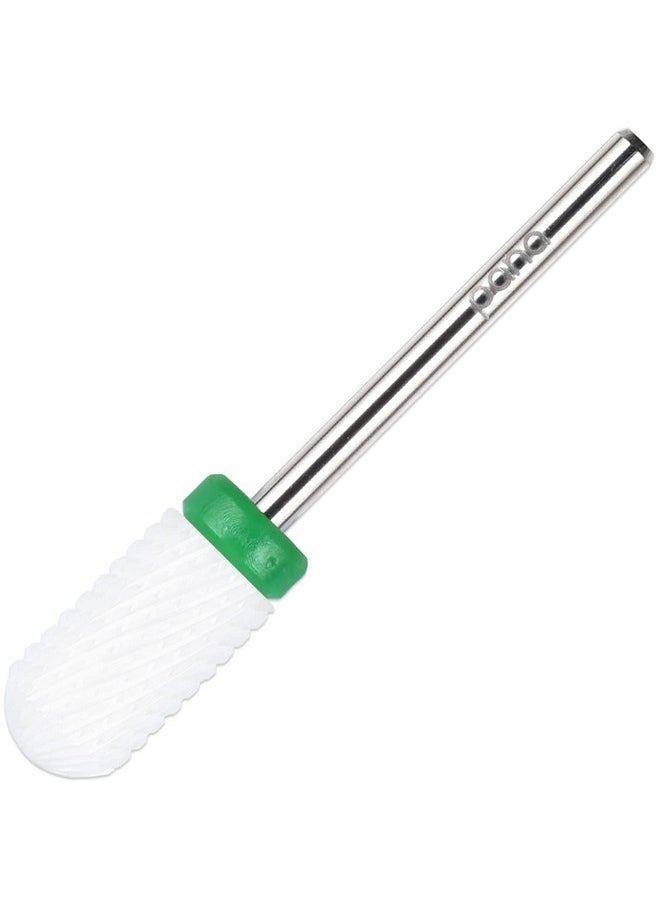 Professional Usa Ceramic White Round Top Large Barrel Bit Nail Drill (Grit: Coarse) 3/32