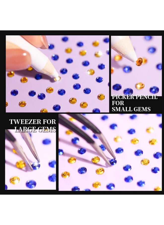 Rhinestones, 10000 Pcs Nail Rhinestones, Rhinestones For Crafts, Nails, Nail Pearls, Gems Stones With Storage Organizer Box, Resin Flatback Rhinestones Set, Nail Accessories For Diy Nail
