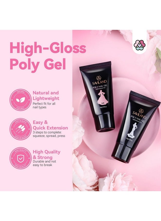 14Pcs Poly Gel Nail Kits Starter Kit: 60G Poly Nail Gel Kit For Beginners Poly Gel Kits With U V Light 75Ml Slip Solution Gel Nail Kit Diy Extension Gel Kit Poly Nail Gel Kit With Everything