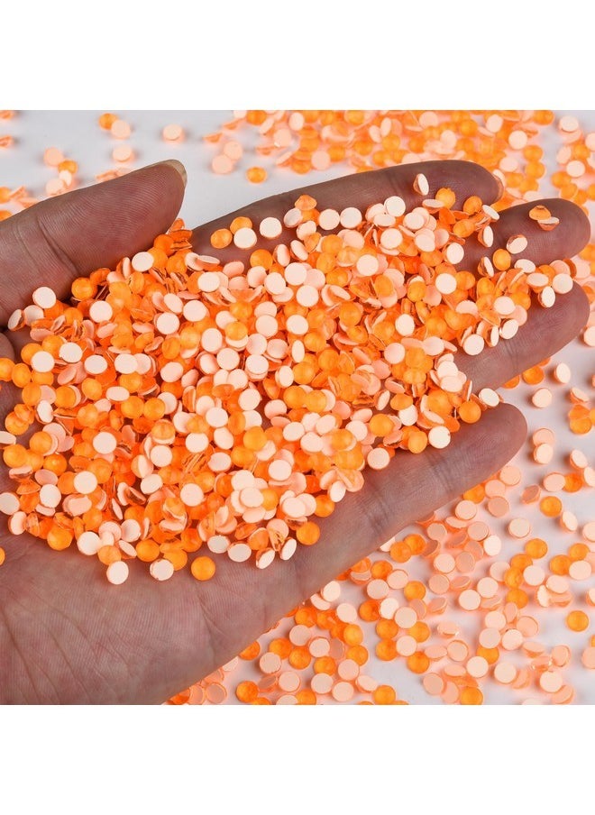 Flatback Glass Rhinestones,Neon Gems 1440Pcs Non Hotfix Crystal Rhinestones For Nail Crafts Clothes Tumblers Face Makeup,Orange Neon,Ss20