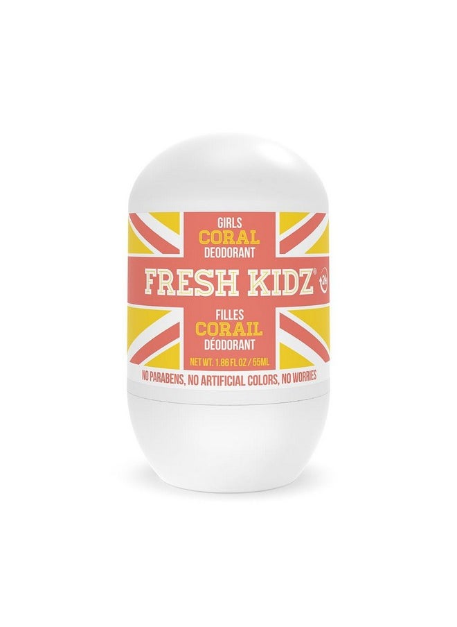 Roll On Deodorant For Kids And Teens - Baking Soda And Aluminum-Free 24 Hour Protection For Sensitive Skin - Girls 
