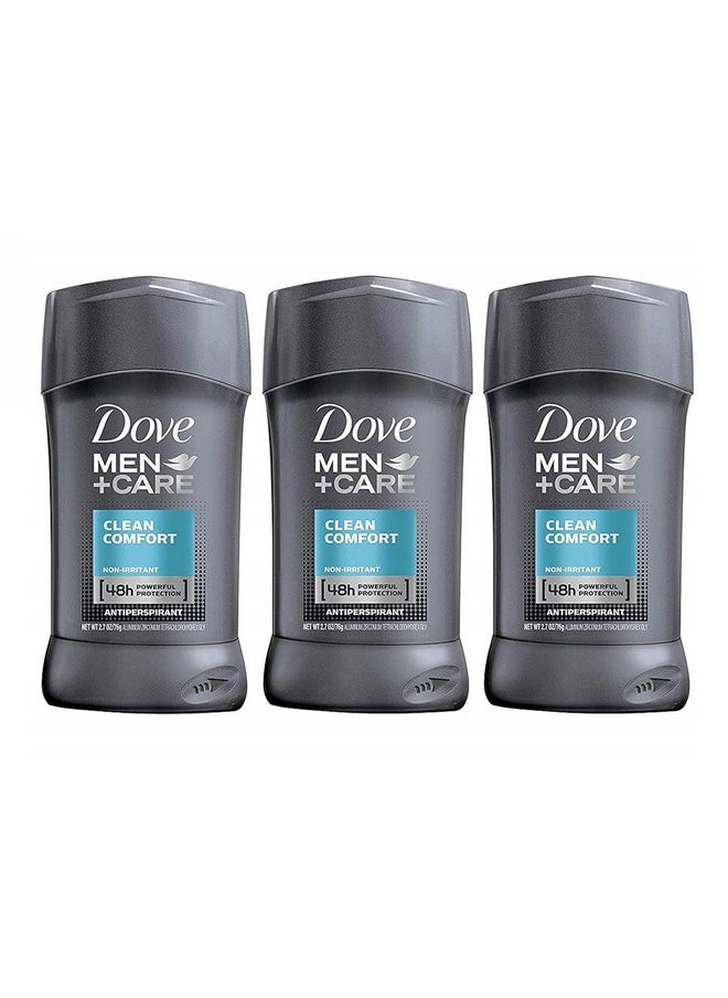 Men + Care Antiperspirant - Clean Comfort - Non-Irritant - Net Wt. 2.7 Oz (76 G) Per Stick - Pack Of 3 Sticks