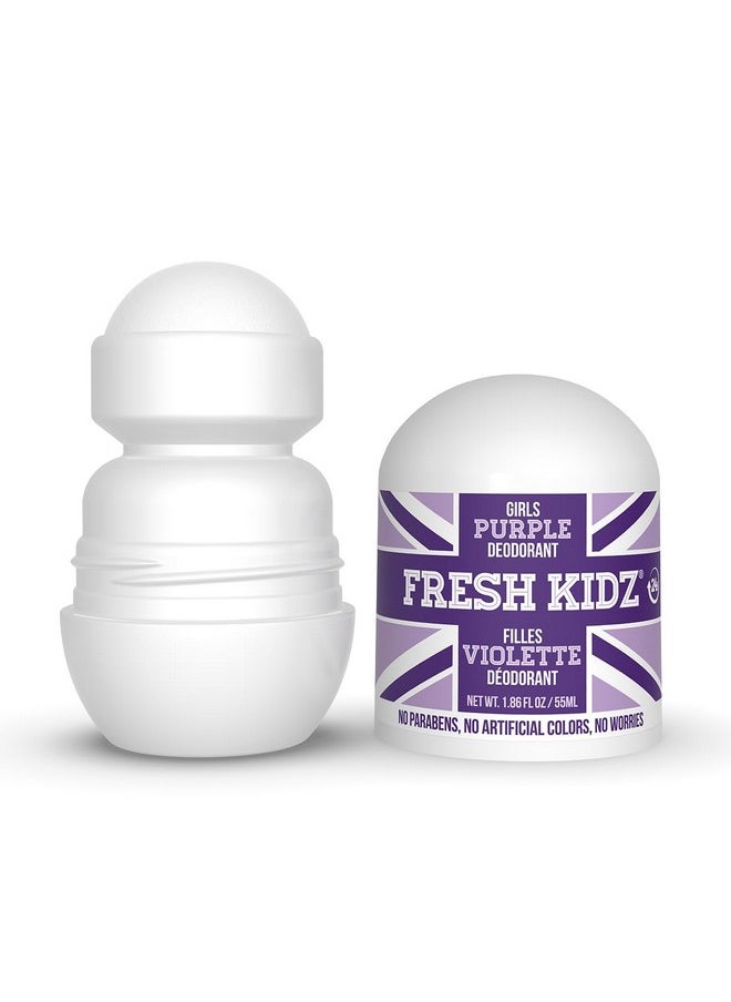 Body Wash 16.9 Fl.Oz. And 2 Roll-On Deodorants 1.86 Fl.Oz. For Kids And Teens - Girls Purple Set