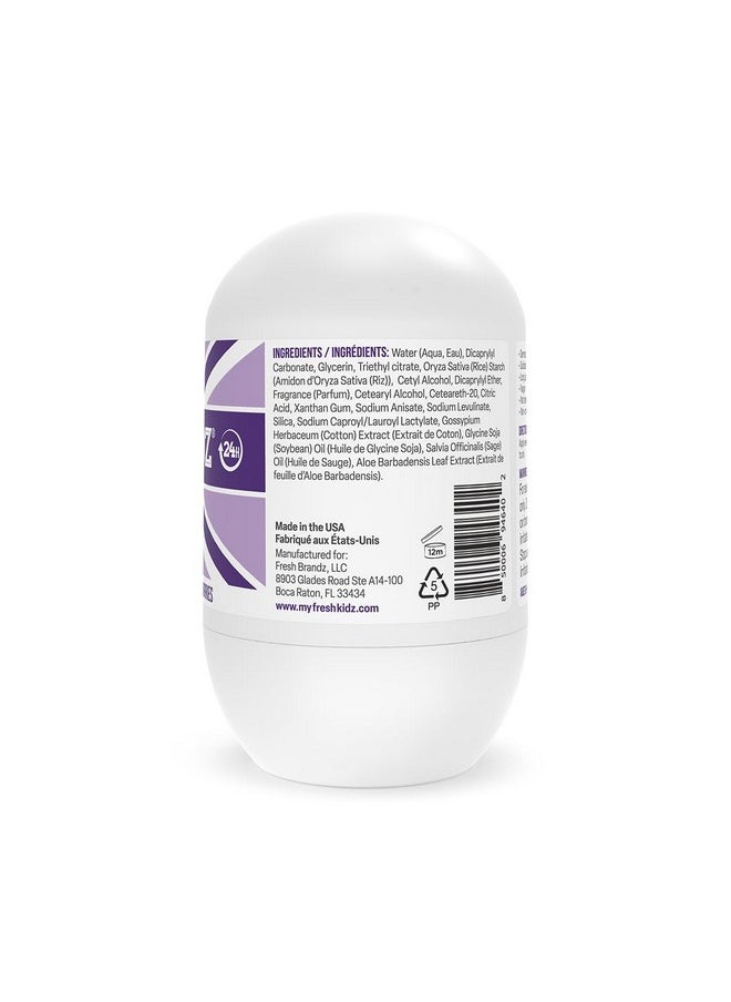Body Wash 16.9 Fl.Oz. And 2 Roll-On Deodorants 1.86 Fl.Oz. For Kids And Teens - Girls Purple Set
