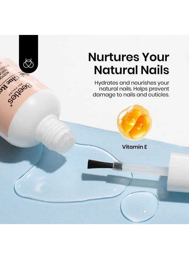 Beetles Nail Glue Remover Glue 20Ml For False Nails, Press On Nails Glue Remover For Fake Nail Tips Acrylic Nail Adhesive Remover With Cuticle Pusher, Not For Uv Gel Glue Or Gel Polish