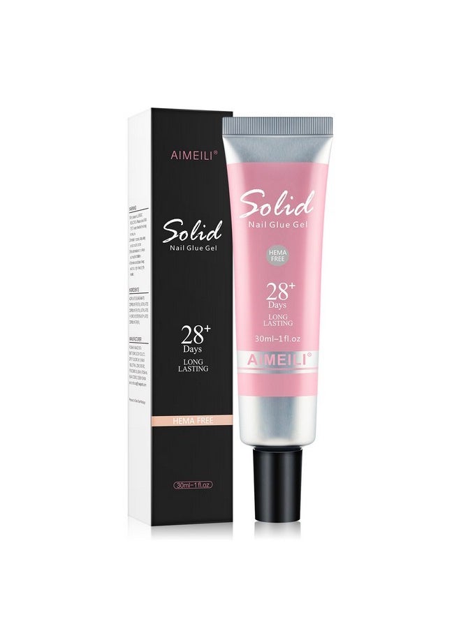 Solid Nail Glue Gel For False Nail Tips Fake Nails, Strong Adhesion Nail Gel Glue For Nail Extension Soft Gel Nail Tips