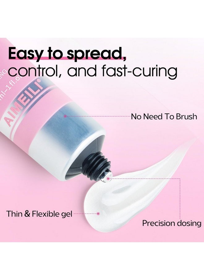 Solid Nail Glue Gel For False Nail Tips Fake Nails, Strong Adhesion Nail Gel Glue For Nail Extension Soft Gel Nail Tips