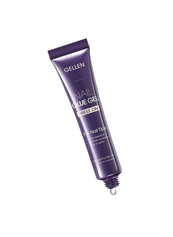 Gel X Nail Glue, U V Nail Glue Gel For Nail Tips, Semi Solid Nail Glue 4 In 1 Super Sticking Gel X Nail Glue For Press On Nail, Multifunctional Rhinestone Glue For Nails