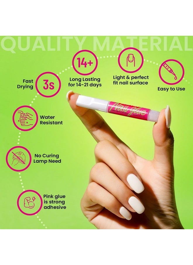 30Pcs Nail Glue For Acrylic Nails, Strong Nail Glue For Press Ons Nails, Nail Glue Bulk For Broken Nail Nail Bond Glue, Super Glue For Nails Fingernail Glue