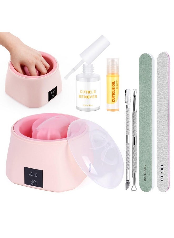 Nail Soaking Bowl Heated: 50% Faster Soak Off Gel Polish Dip Powder Remover Bowl- Electric Soak Off Acrylic Nail Remover Manicure Bowls For Salon Home