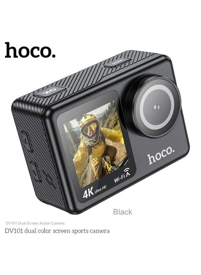 DV101 Dual-Screen Sports Camera with 1.3-inch & 2-inch HD IPS Display