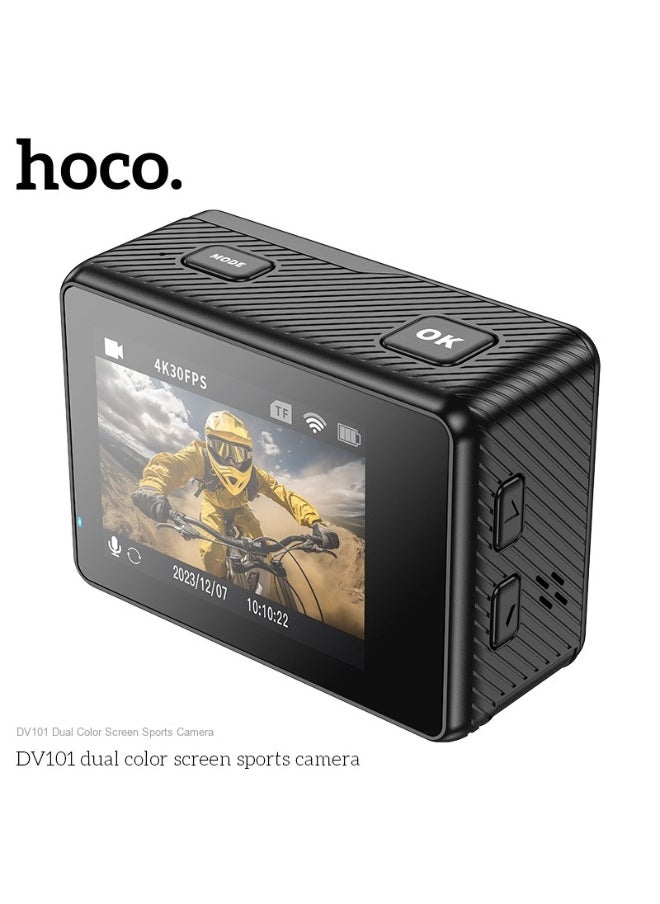 DV101 Dual-Screen Sports Camera with 1.3-inch & 2-inch HD IPS Display