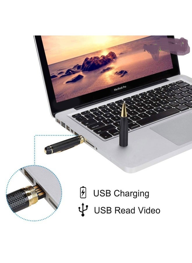 Golden Mini Spy Camera Pen – 1080p Full HD Video & Audio for Stealthy Surveillance