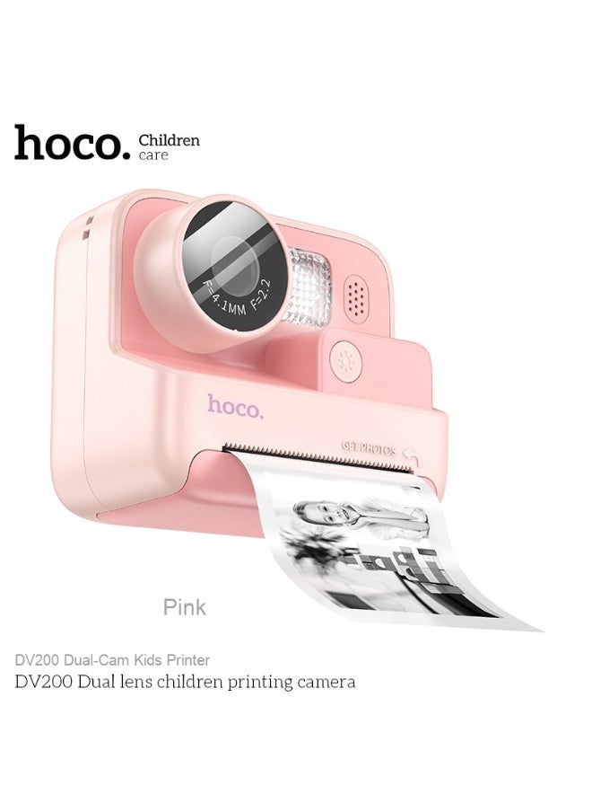 DV200 Dual Camera Kids Printing Camera with 2.0