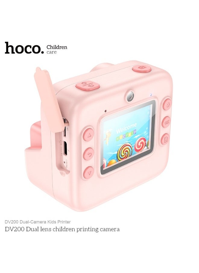 DV200 Dual Camera Kids Printing Camera with 2.0