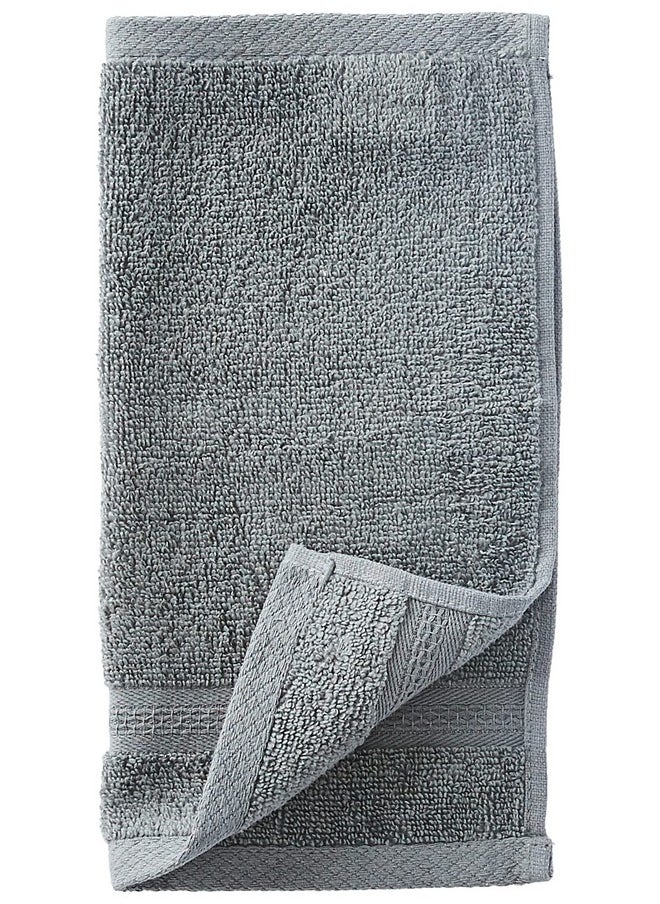 Zero-Twist 100% Cotton Ultra-Fluffy Towels -4Pc Face Towel (Paradiso) Solid-Grey