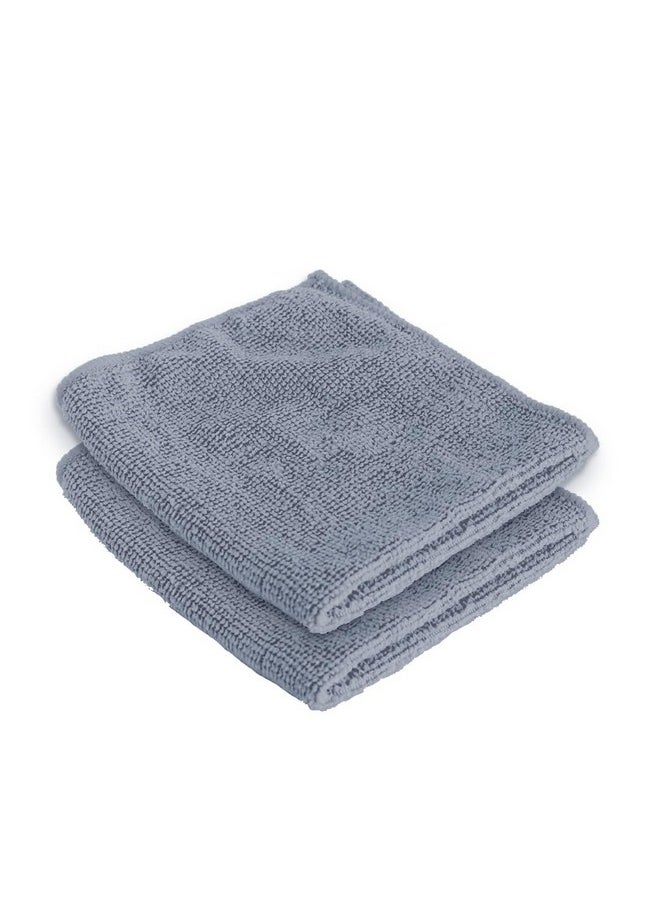 Microber Face Towel (40Cmx60Cm) 400 Gsm - Super Absorbent, Quick-Dry, Gentle On Skin, Super-Soft For Everyday Use | Microfiber Face Towel For Women & Men (Grey-Pack Of 2)