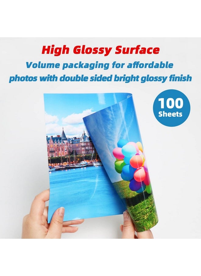 100 Sheets Double Sided Photo Paper 11X17 Glossy 54Lb Inkjet 200Gsm Obituary Bulletin Gallery Show Obituaries A3 Size 11 X 17 Inch For Inkjet Printer Printing