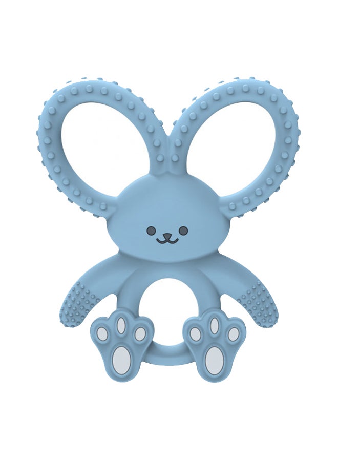 Flexees Blue Bunny, Soft 100% Silicone Baby Teether, Bpa Free, 3 Months +