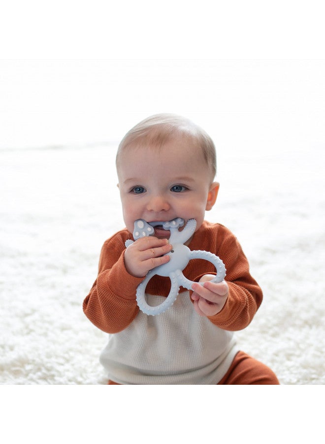 Flexees Blue Bunny, Soft 100% Silicone Baby Teether, Bpa Free, 3 Months +