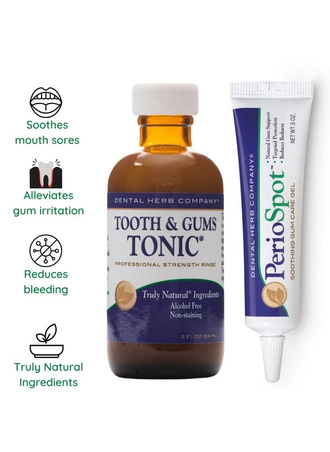 - Mouth Sore And Gum Care Kit - Soothes And Relieves Discomfort Associated With Canker Sores And Gum Irritation - Truly Natural. 2 Oz. Mouthrinse - 0.5 Oz. Periospot