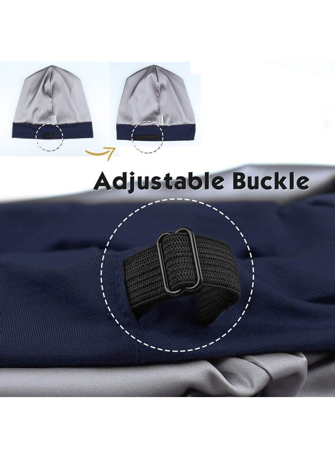 Satin Cap Women Sleeping Curly Hair Navy