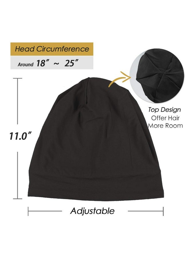Slap Cap Satin Lined For Curly Hair Women Dark Gray