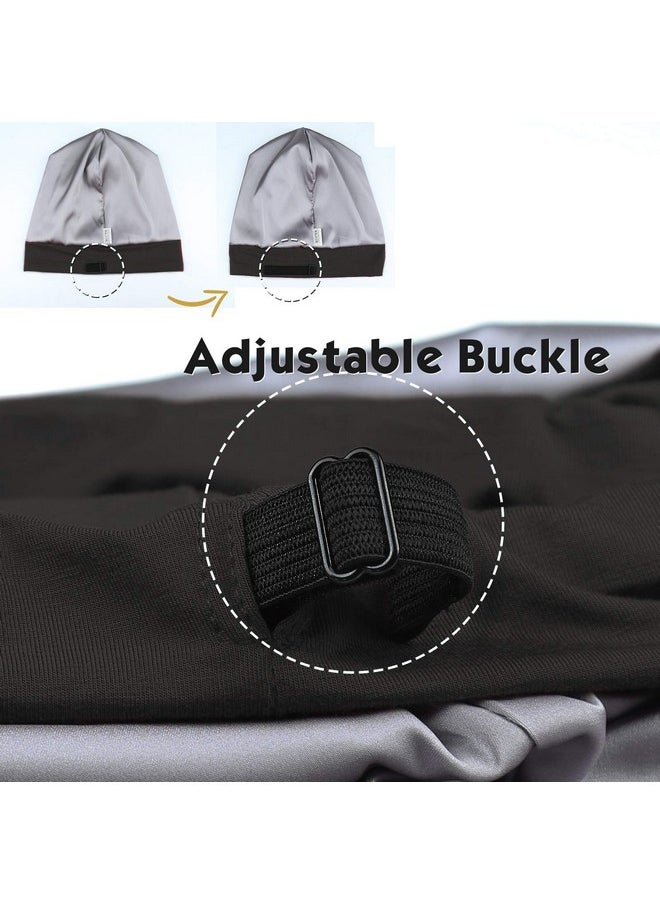 Slap Cap Satin Lined For Curly Hair Women Dark Gray