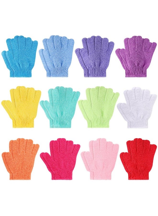 24 Pcs Shower Exfoliating Gloves Hand Exfoliating Glove Body Scrubber Loofah Washing Gloves For Shower, Spa, Massage And Body Scrubs, Dead Skin Cell Remover