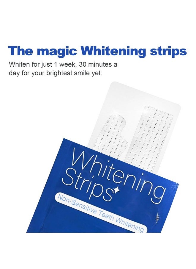 Teeth Whitening Strip Enamel Safe - Hydrogen Peroxide For Sensitive Teeth, 14 Treatments For Teeth Whitening, Professional And Safe Teeth Whitening Strips, Mint